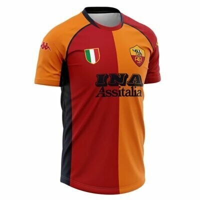 Tailandia Camiseta AS Roma Replica Primera Ropa Retro 2001 2002